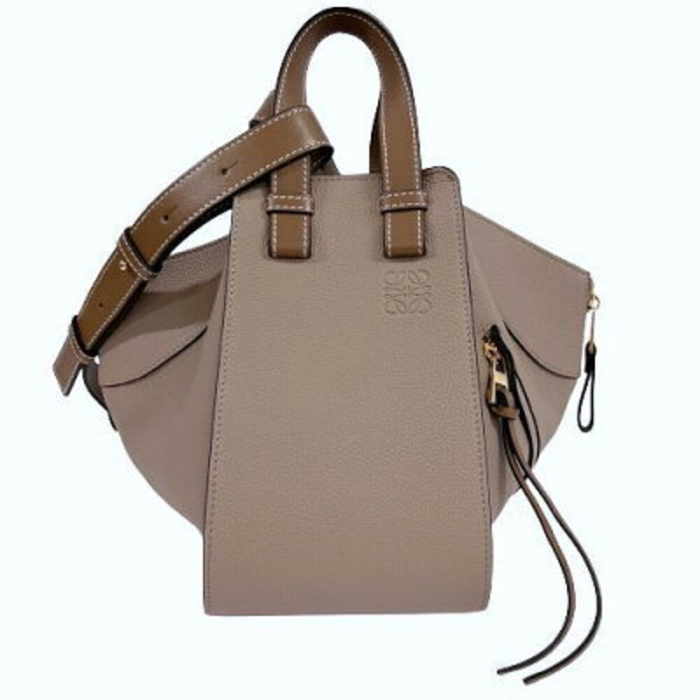 Loewe shoulder bag brown beige tote grained calfskin leather S